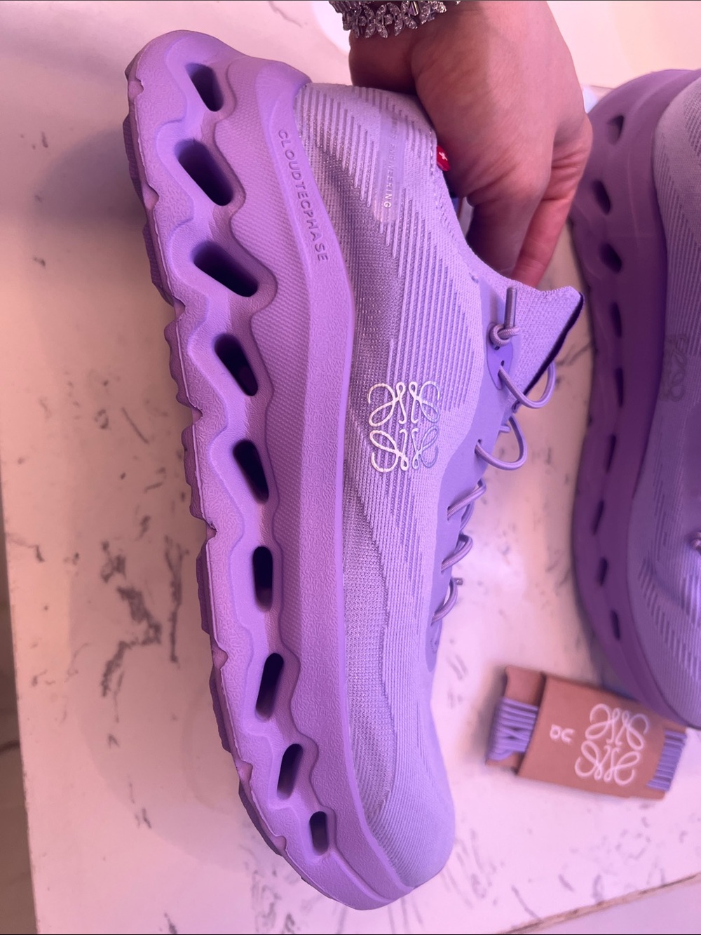 Loewe Lavender Women's Athletic Sneakers - Picture 4 of 9